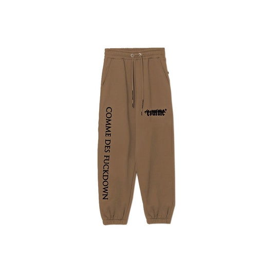 Comme Des Fuckdown Brown Cotton Sweatpants