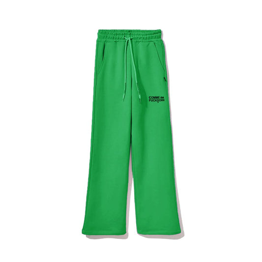 Comme Des Fuckdown Green Cotton Tracksuit Bottoms