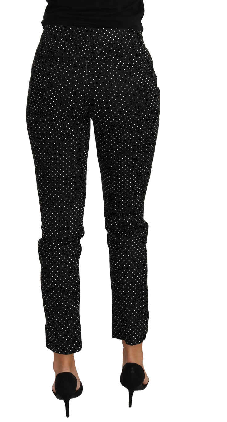  - Elegant Polka Dot Cropped Trousers