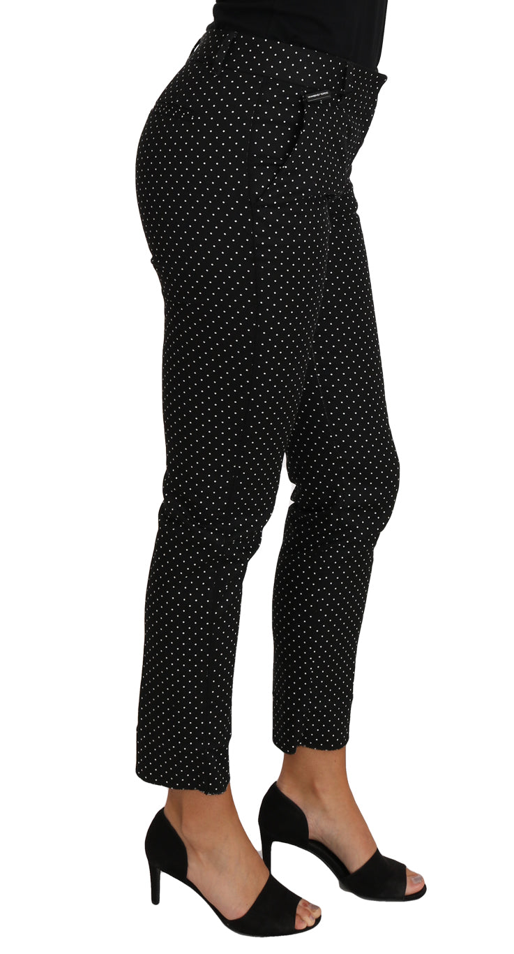  - Elegant Polka Dot Cropped Trousers