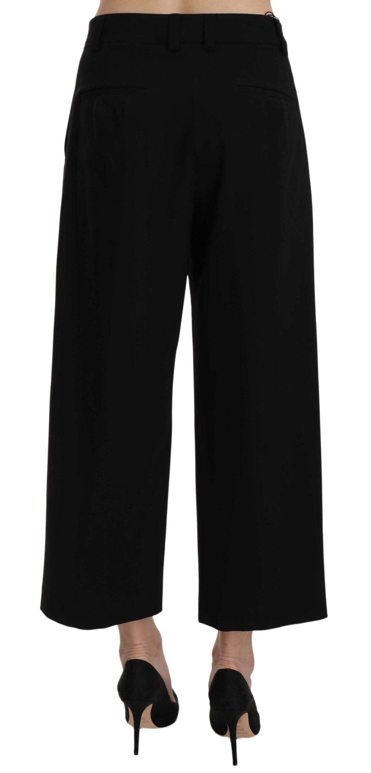  - Elegant Black Cotton Trousers