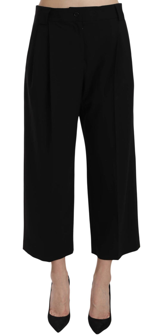  - Elegant Black Cotton Trousers