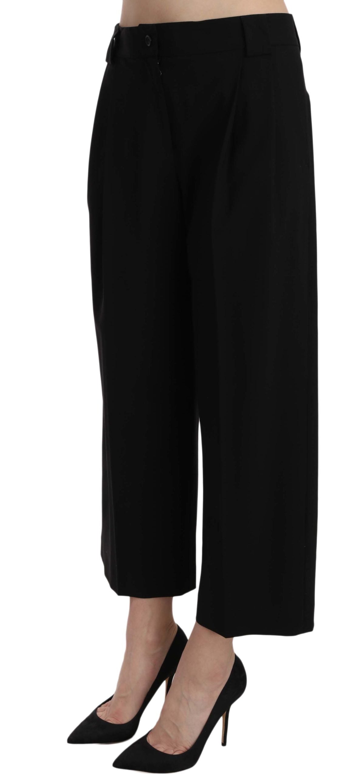  - Elegant Black Cotton Trousers