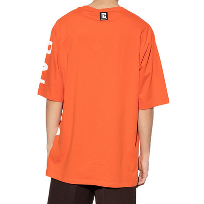 Balmain Orange Cotton T-Shirt – A Fusion of Bold Elegance