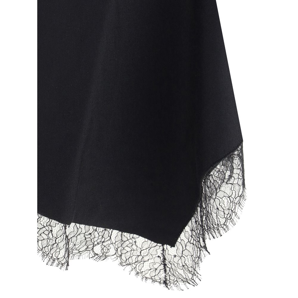 Alexander McQueen Black Asymmetric Midi Dress