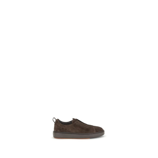 Santoni Suede Slip-On Sneakers for Men