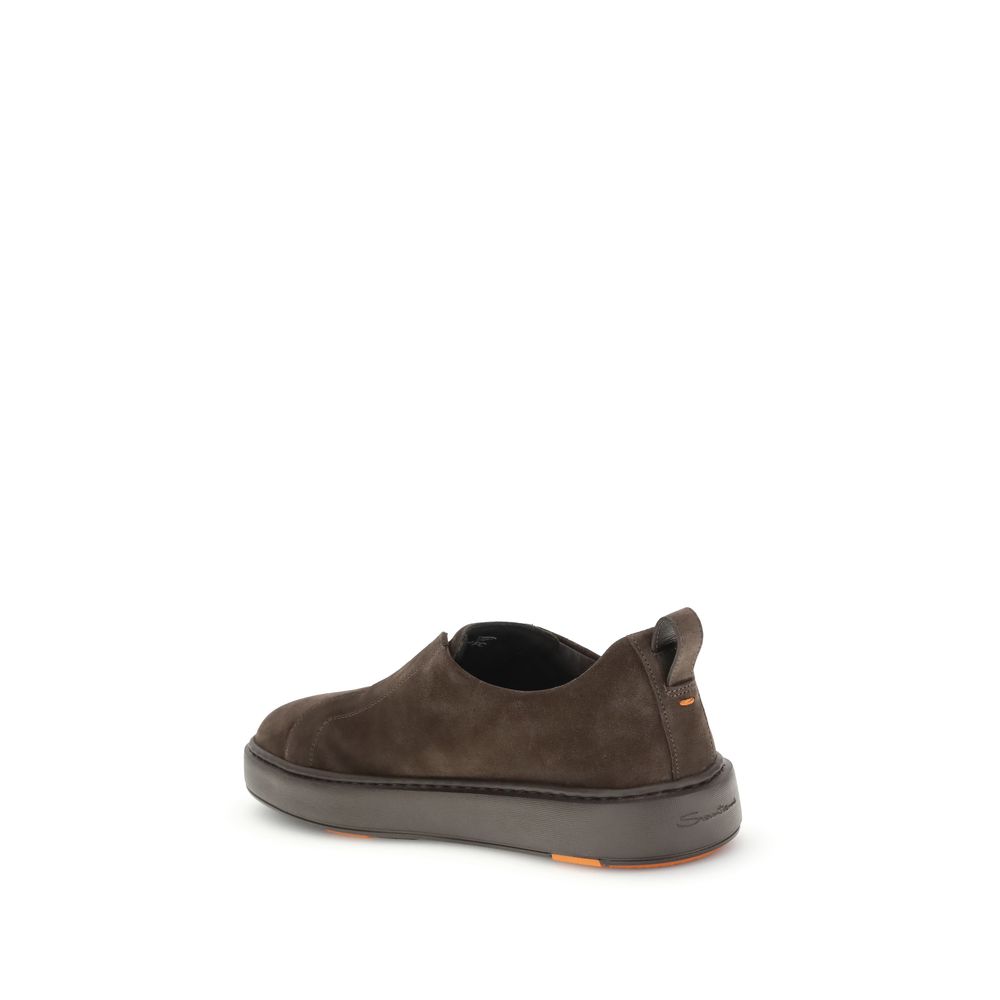 Santoni Suede Slip-On Sneakers for Men