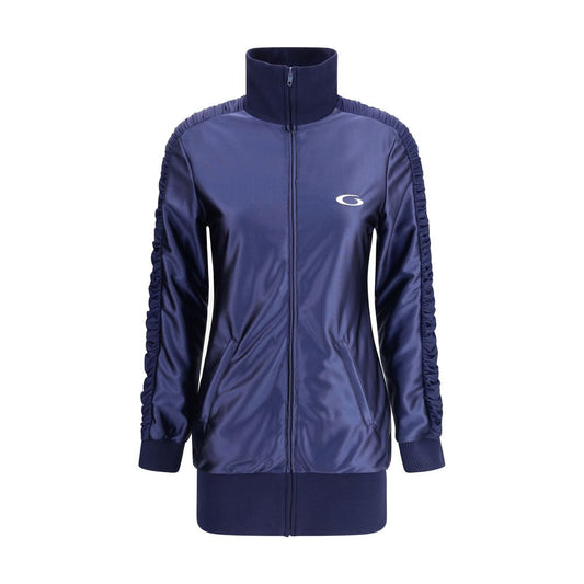 Balenciaga Shiny Jersey Fitted Tracksuit Dress