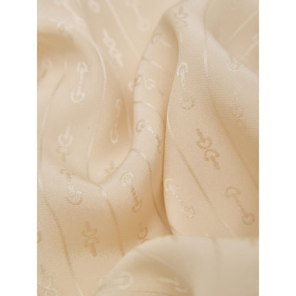 Gucci Beige Silk Shirt with Horsebit Print