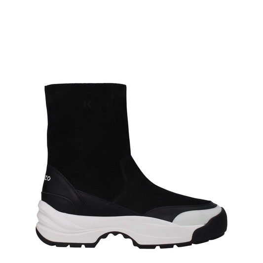 Kenzo Black Leather Ankle Boots - Stylish Casual Footwear