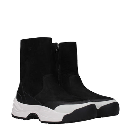 Kenzo Black Leather Ankle Boots - Stylish Casual Footwear