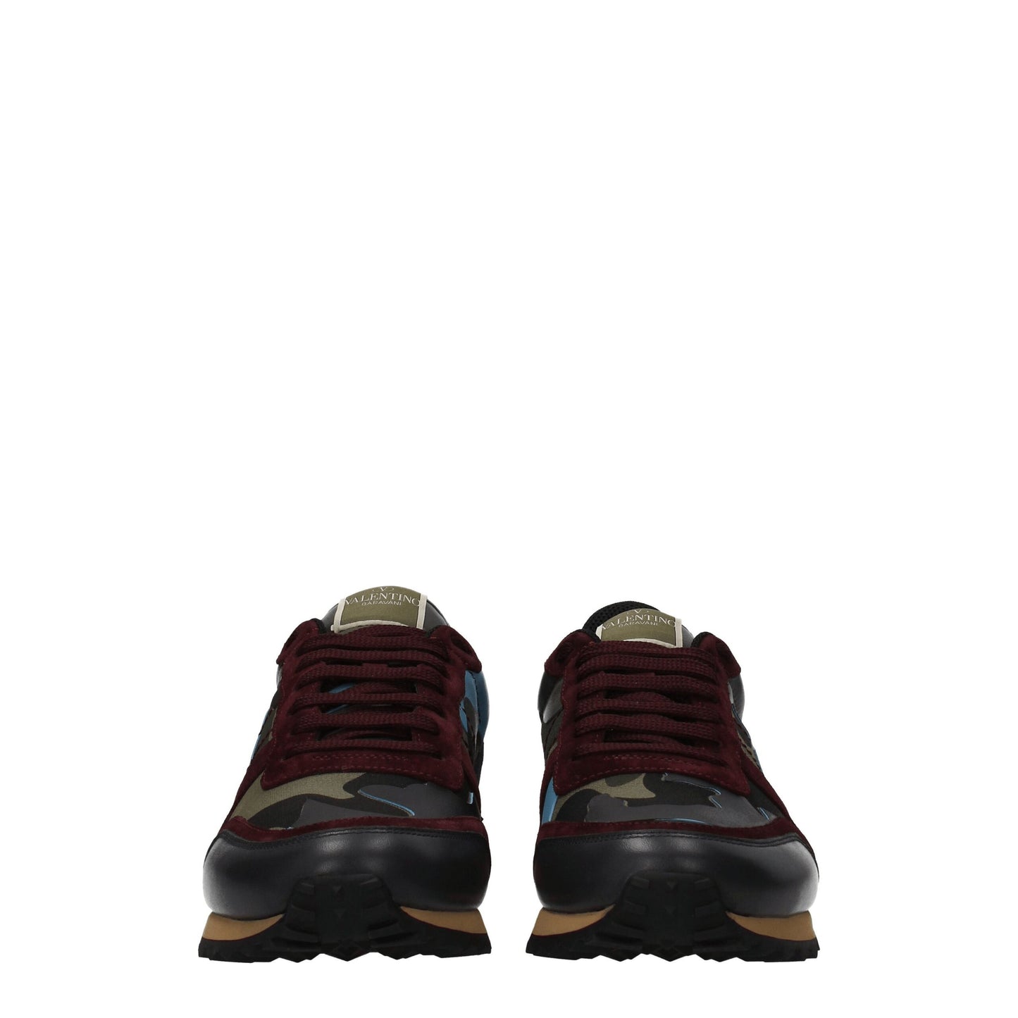 Valentino Garavani Green Leather Sneakers with Studs