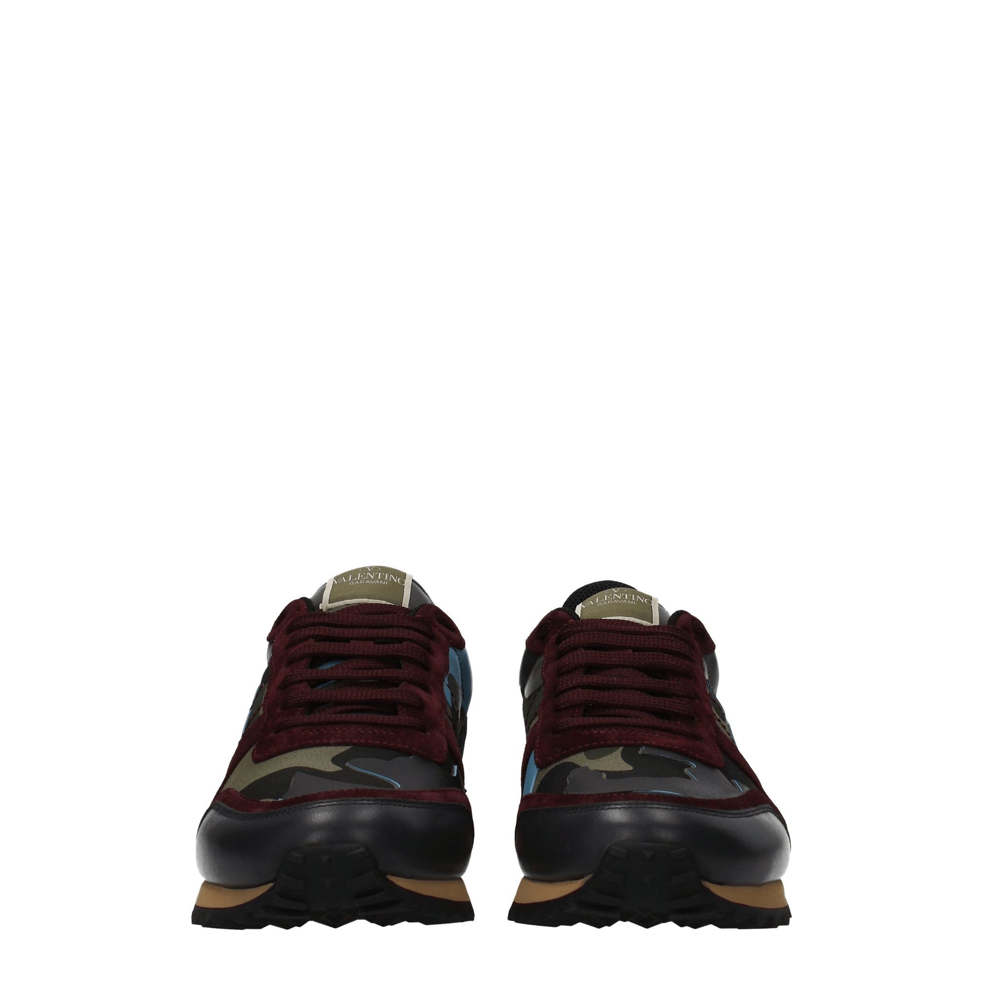 Valentino Garavani Green Leather Sneakers with Studs