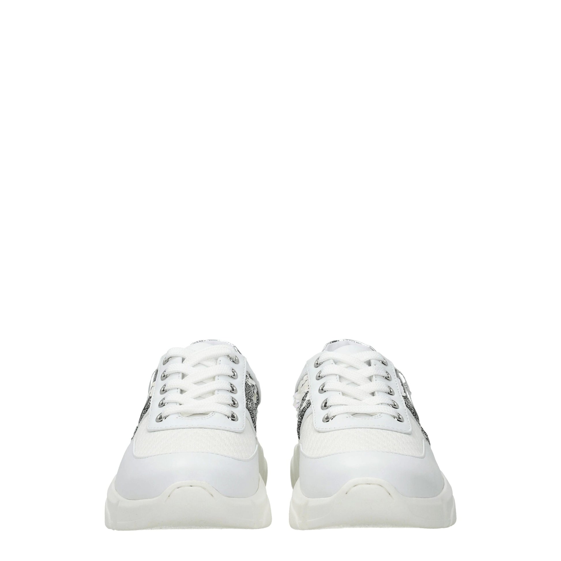 Love Moschino White Fabric Sneakers