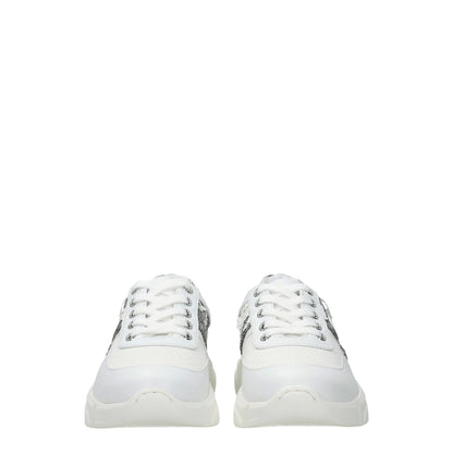 Love Moschino White Fabric Sneakers