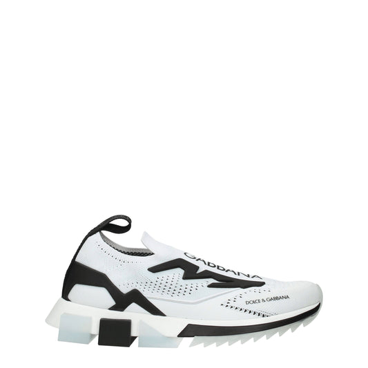 Dolce & Gabbana White & Black Sorrento Mesh Trainers