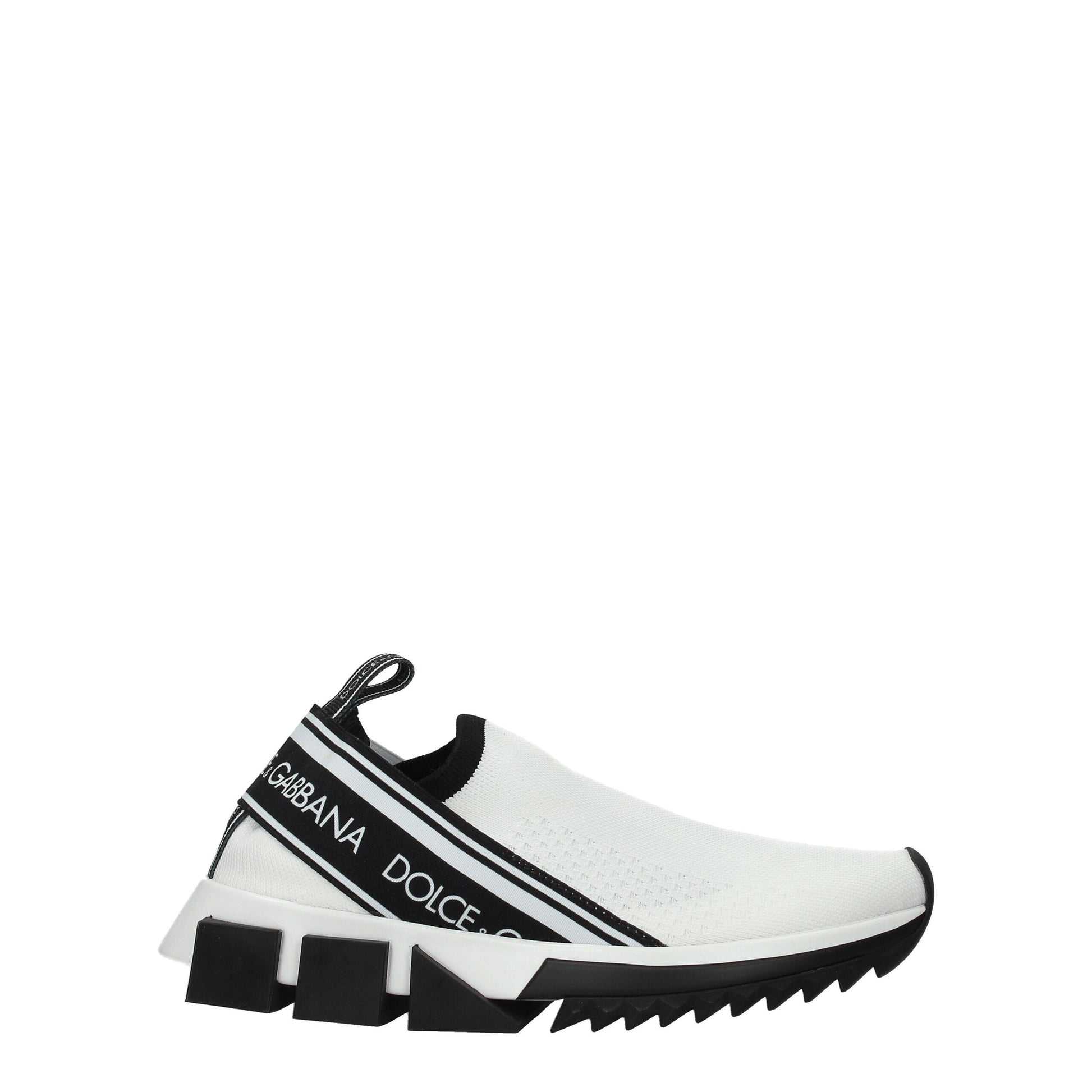 Dolce & Gabbana White & Black Sorrento Knit Sneakers