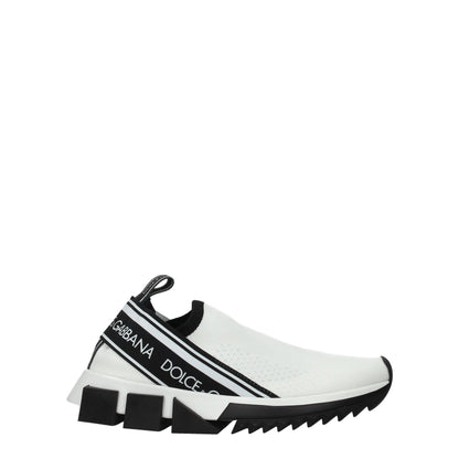 Dolce & Gabbana White & Black Sorrento Knit Sneakers
