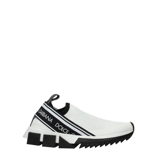 Dolce & Gabbana White & Black Sorrento Knit Sneakers