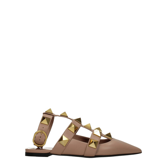 Valentino Garavani Pink Leather Sandal with Studs