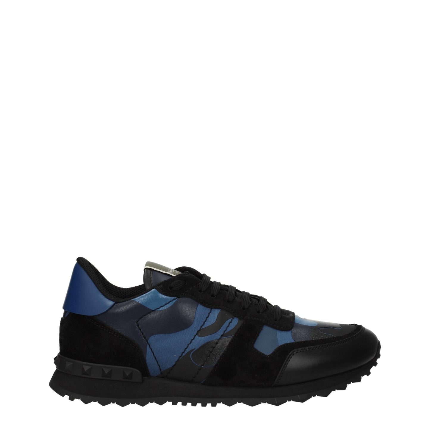 Valentino Garavani Blue Leather Sneakers with Signature Style