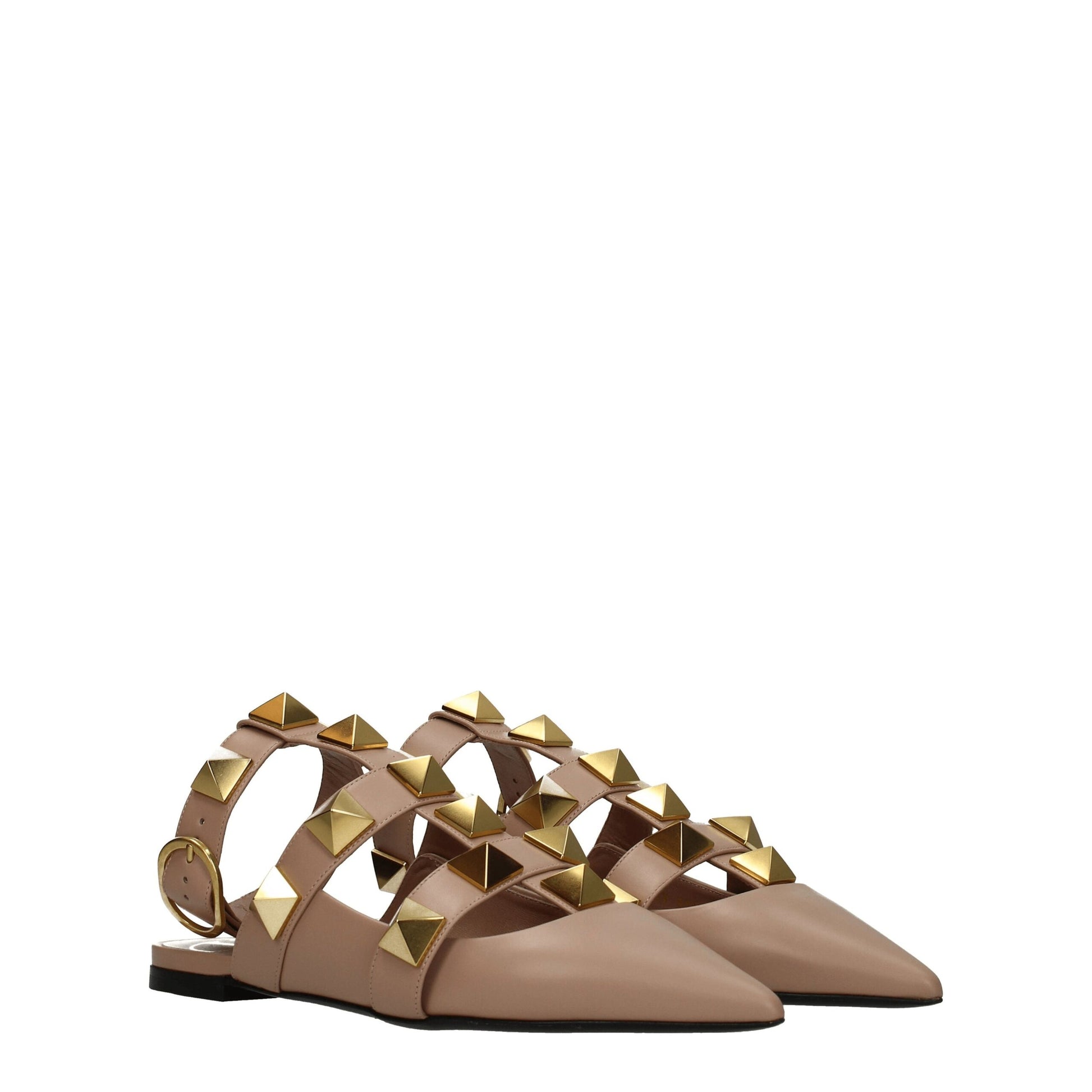 Valentino Garavani Pink Leather Sandal with Studs