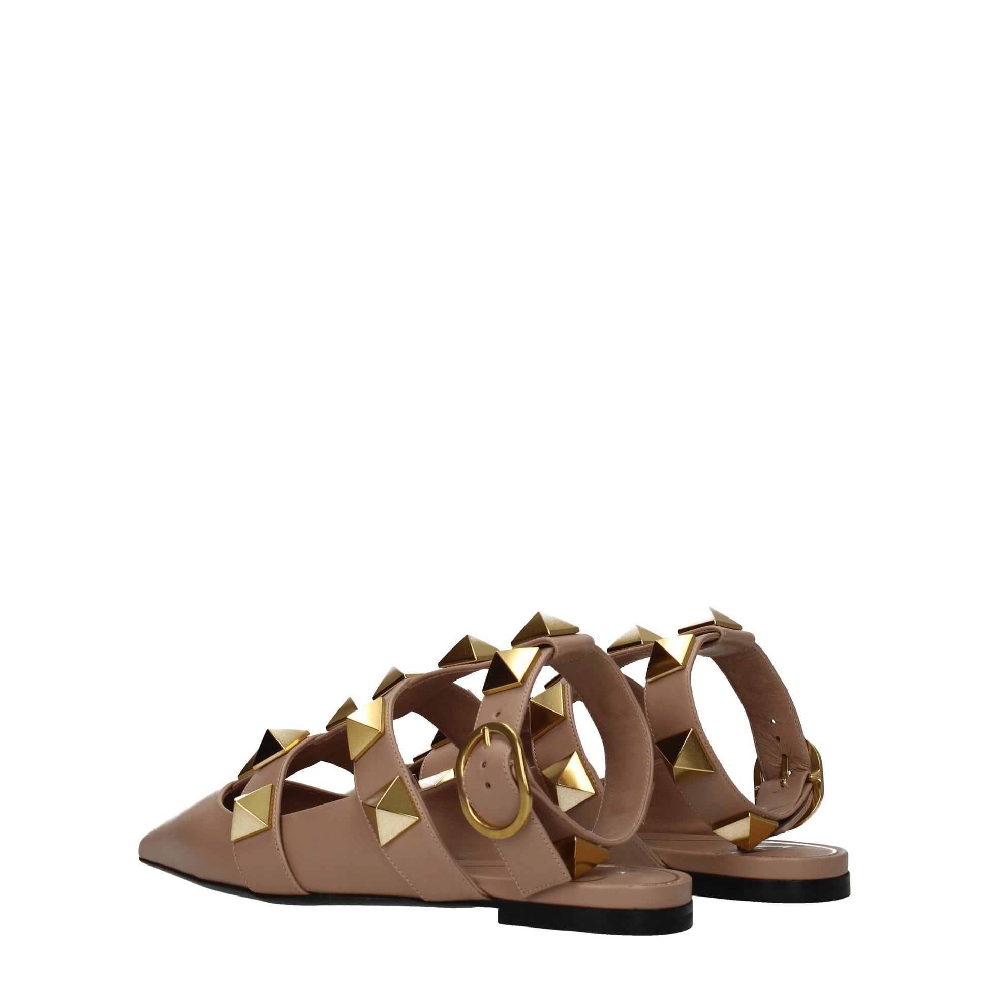 Valentino Garavani Pink Leather Sandal with Studs
