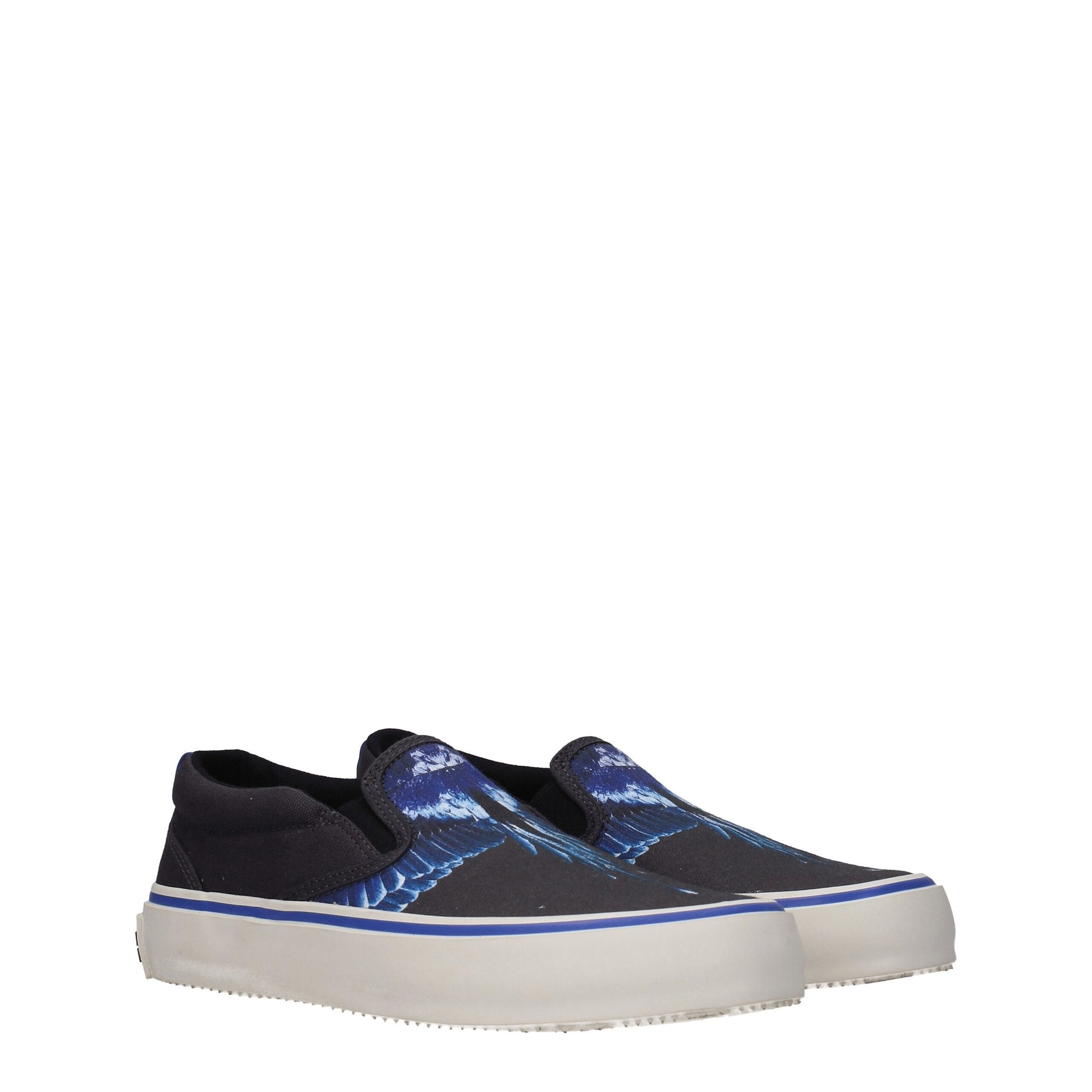 Marcelo Burlon Black Fabric Slip-On Loafer