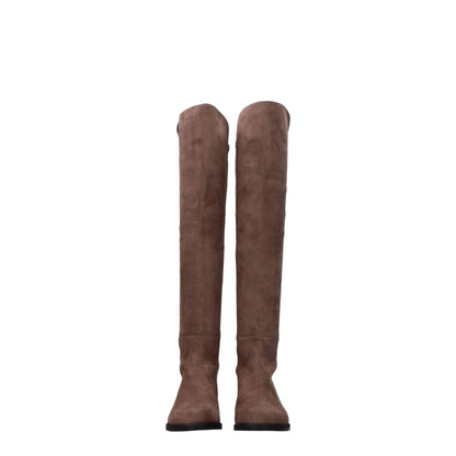 Stuart Weitzman Brown Leather Boot - Casual Elegance Redefined