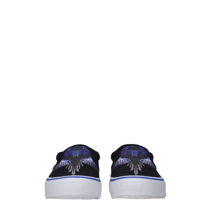 Marcelo Burlon Black Fabric Slip-On Loafer