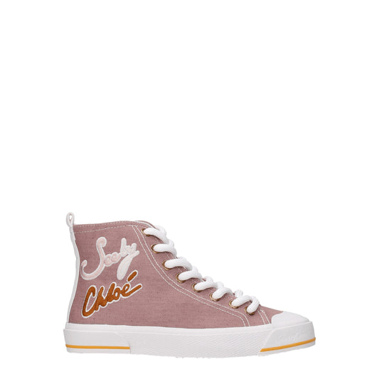 See By Chloé Nude Pink High-Top Sneakers - Chic Casual Footwear