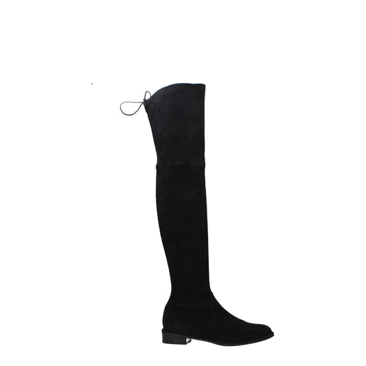 Stuart Weitzman Black Leather Boot - LOWLANDSUSS2167BLACK