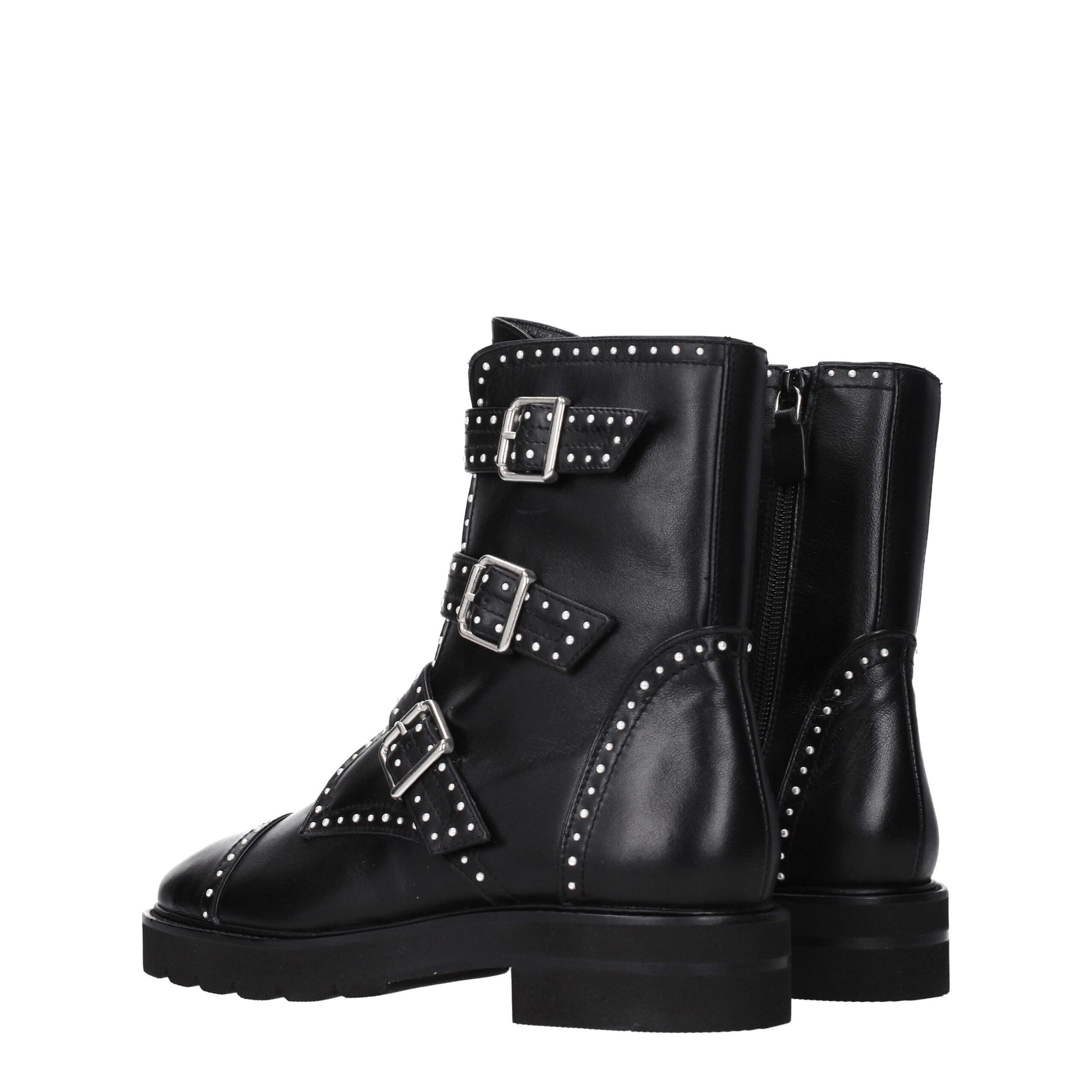 Stuart Weitzman Black Leather Ankle