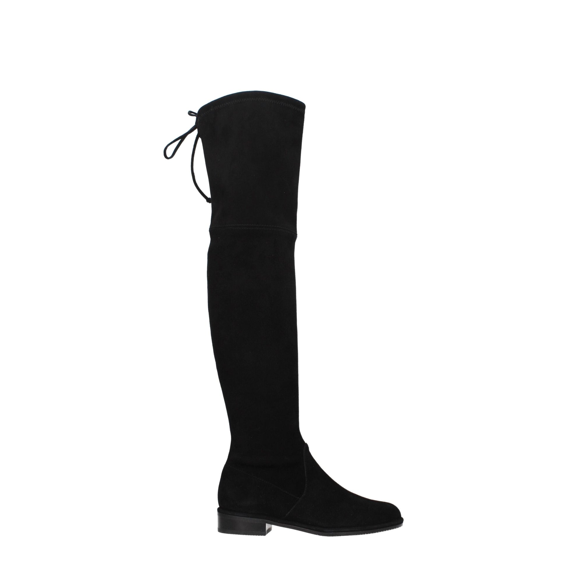 Stuart Weitzman Black Leather Lowland Boots
