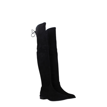 Stuart Weitzman Black Leather Boot - LOWLANDSUSS2167BLACK