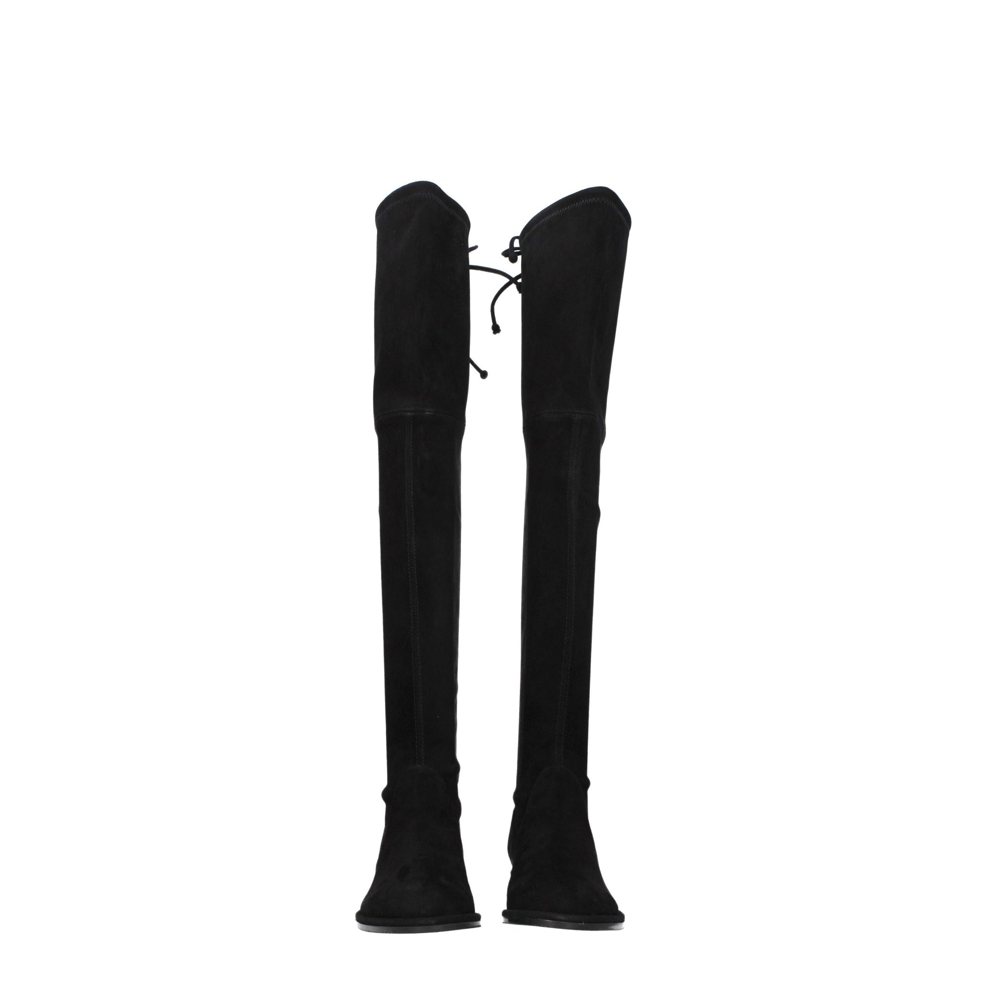 Stuart Weitzman Black Leather Lowland Boots