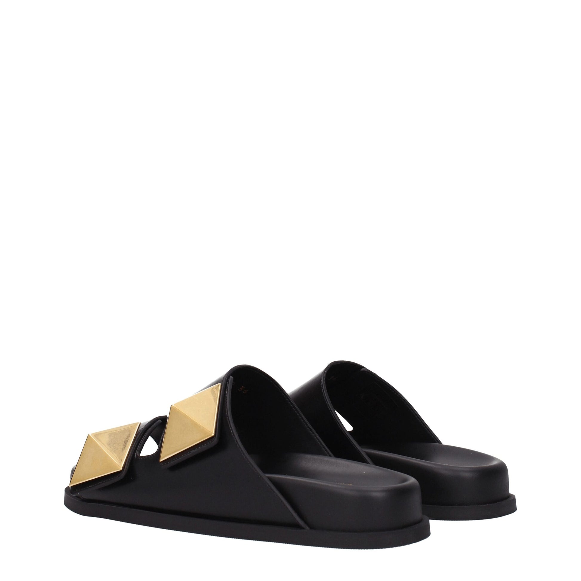 Valentino Garavani Black Leather Slipper