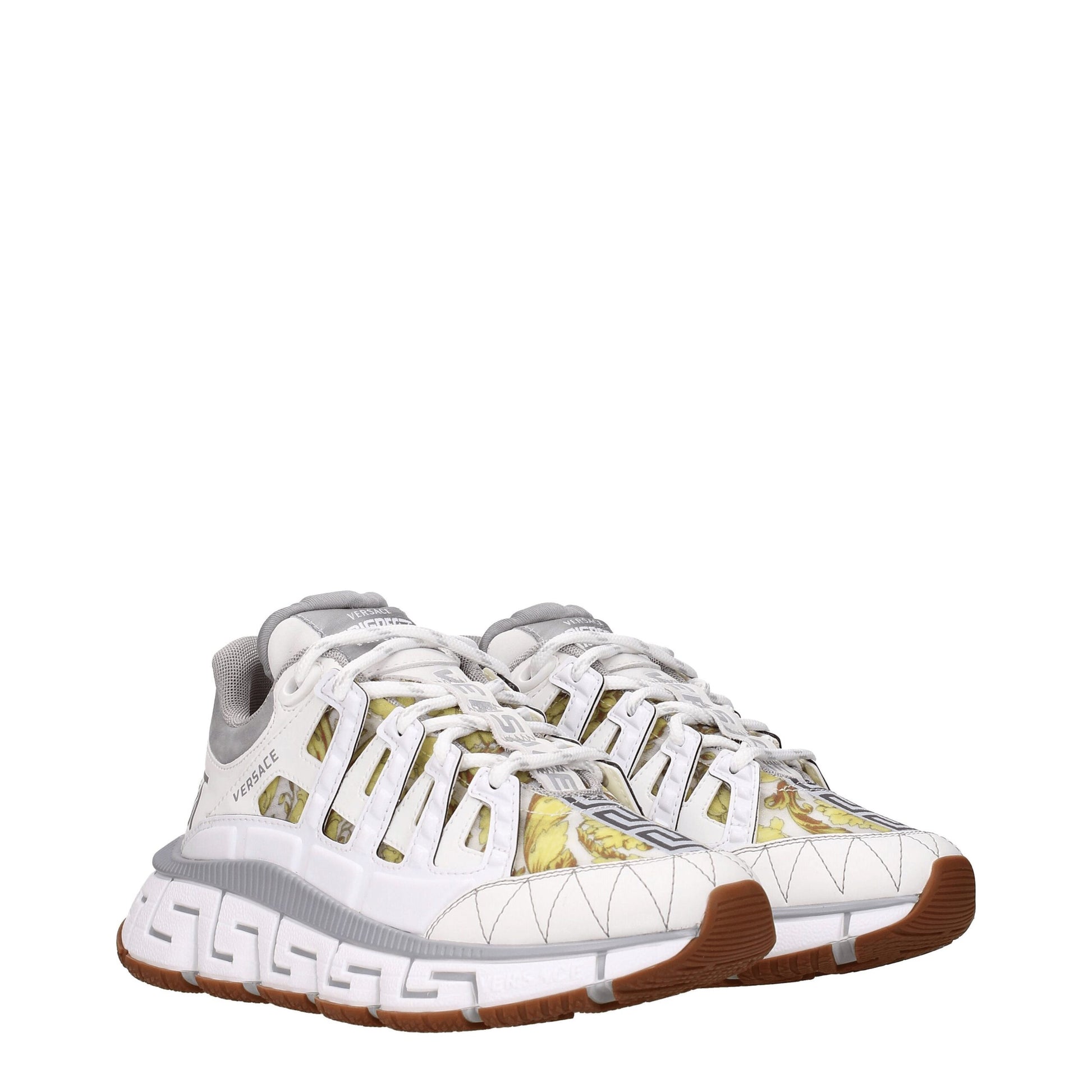 Versace White Leather Sneakers – Embrace Bold Glamour