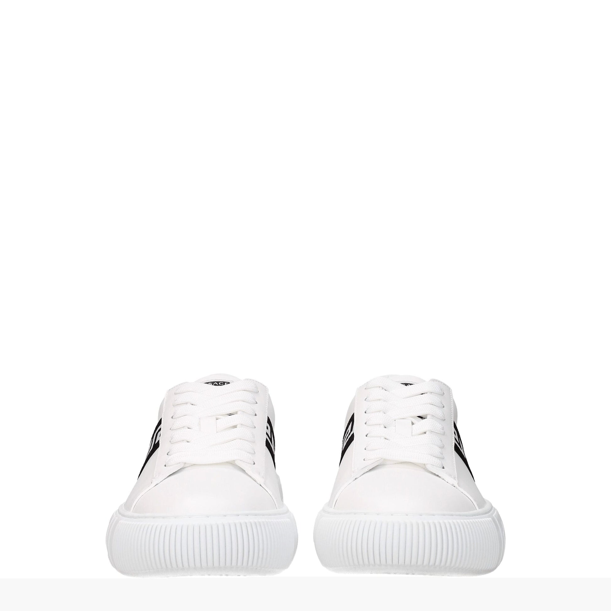 Versace White Leather Sneakers: Bold Casual Elegance