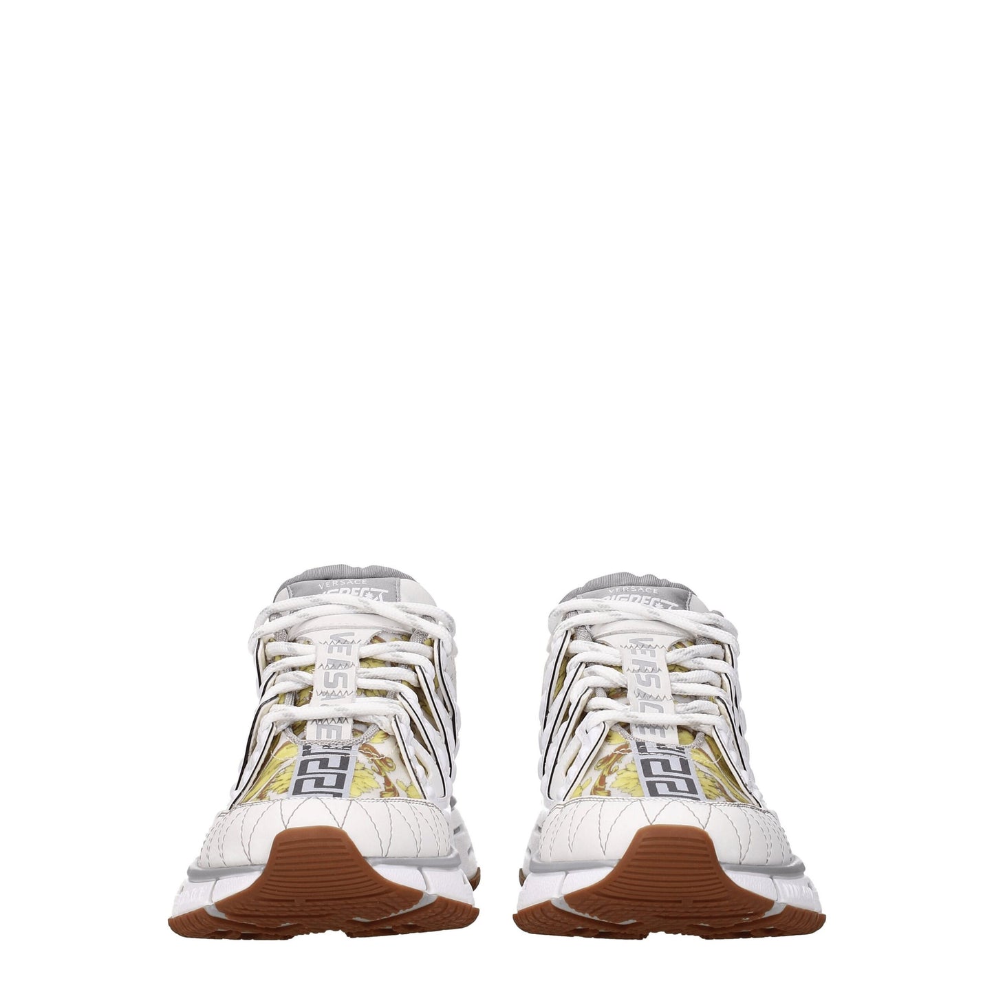 Versace White Leather Sneakers – Embrace Bold Glamour