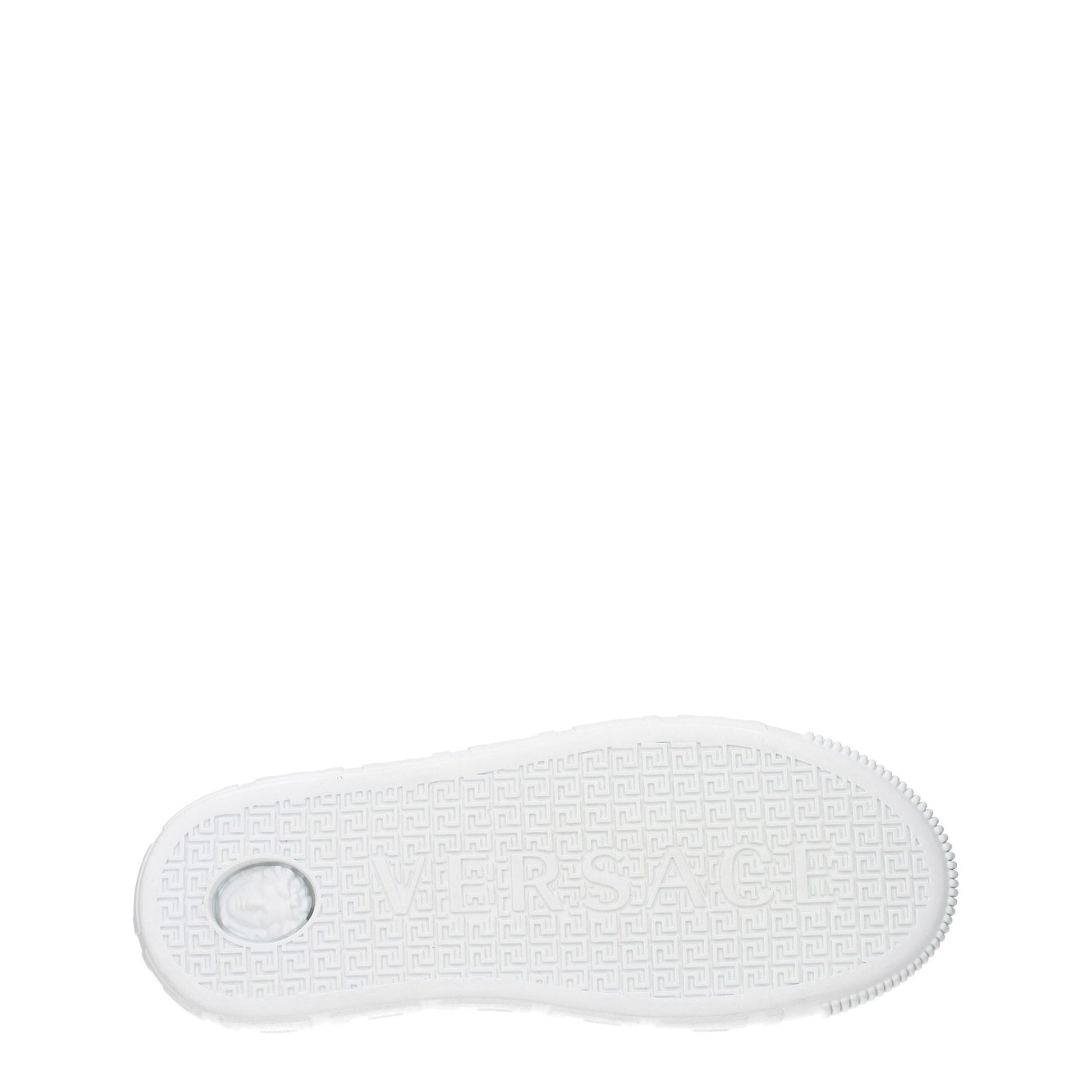 Versace White Leather Sneakers: Bold Casual Elegance