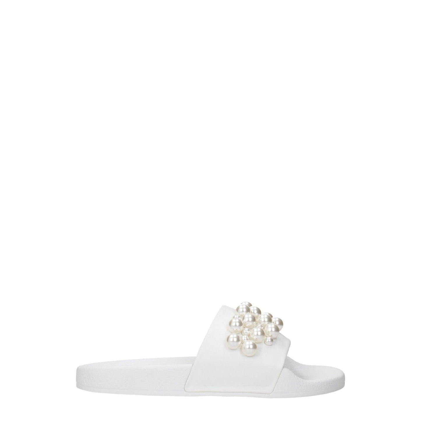 Stuart Weitzman White Leather Slipper - Effortless Elegance