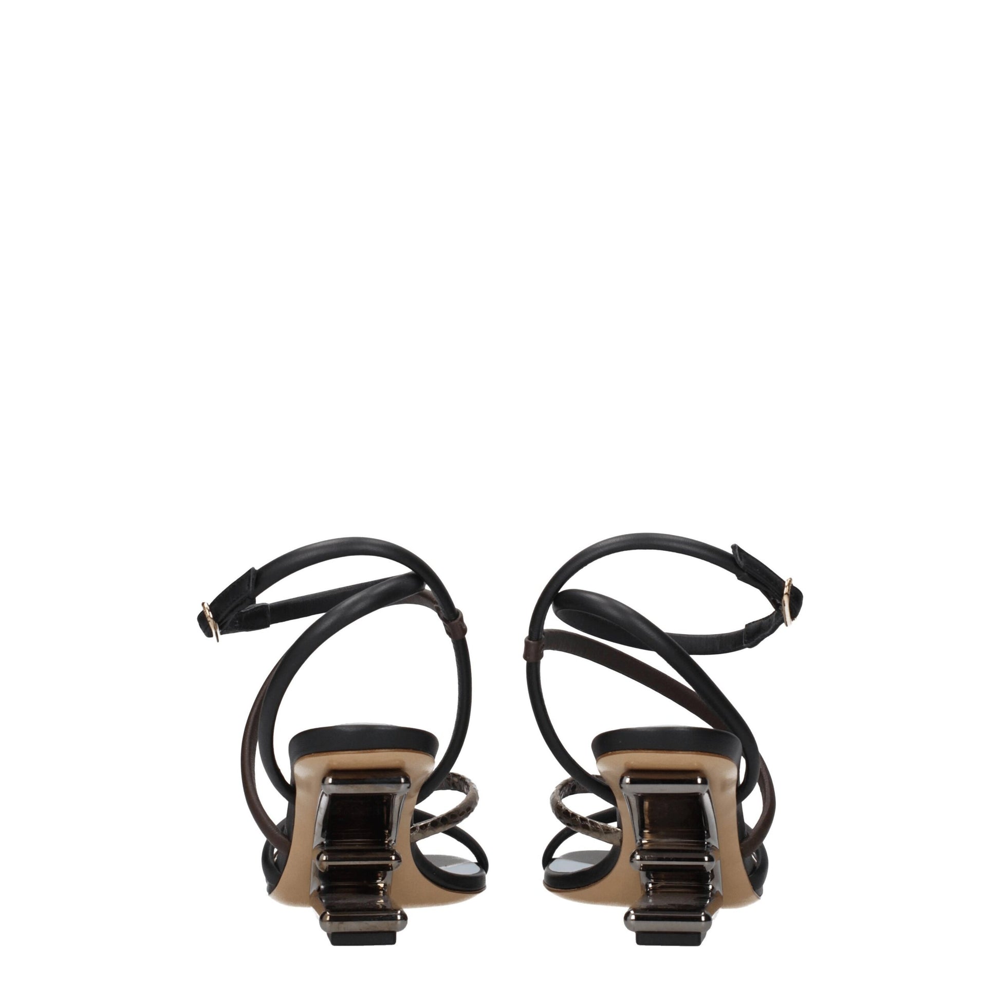Fendi Multicolor Leather Sandal