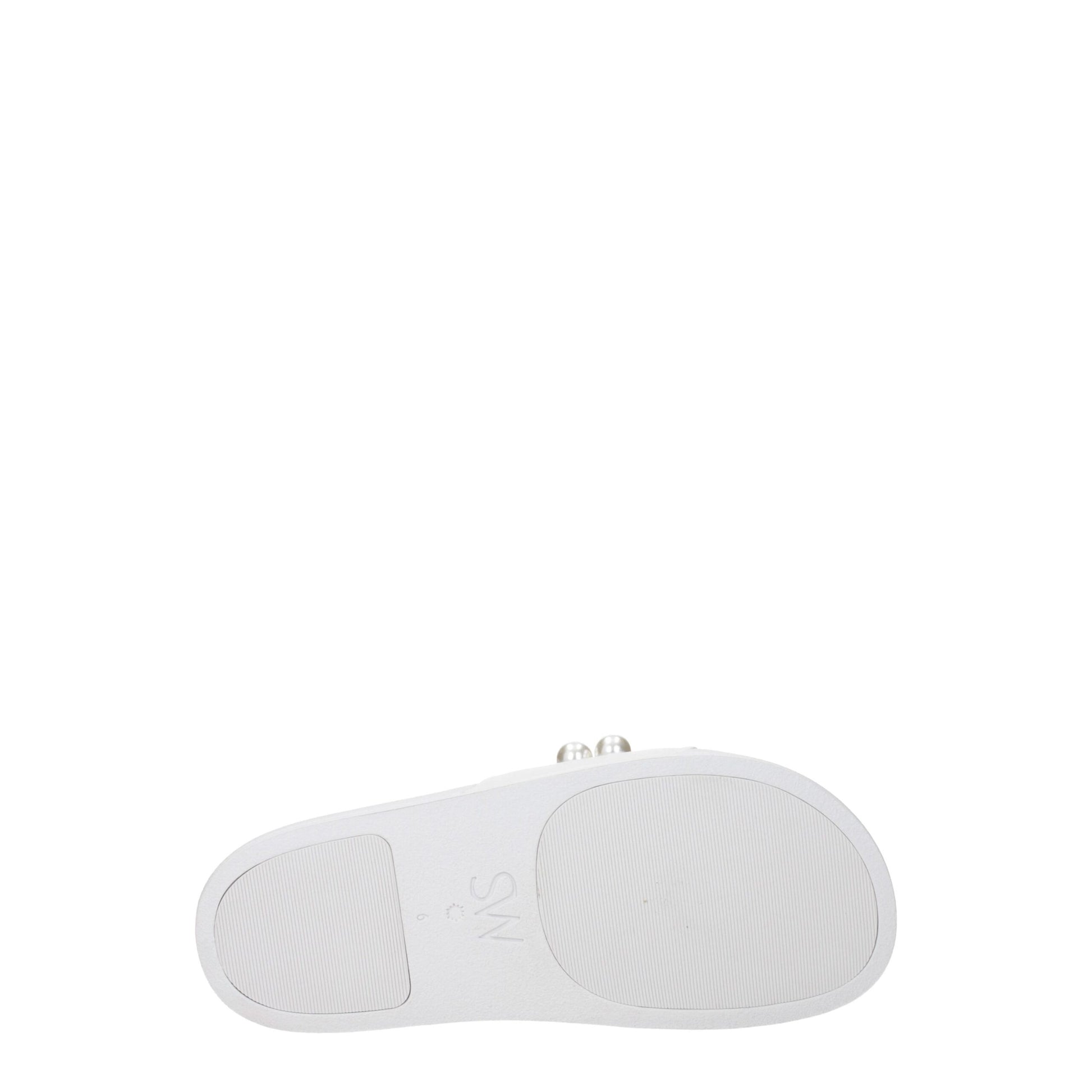 Stuart Weitzman White Leather Slipper - Effortless Elegance