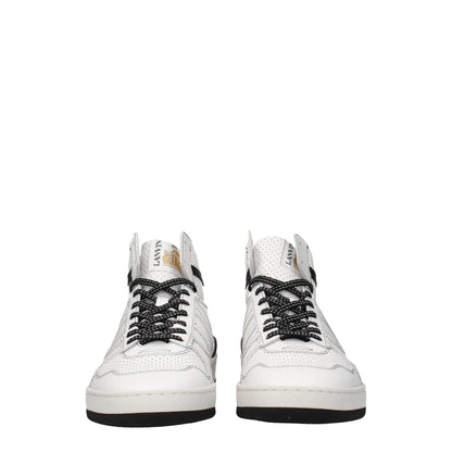 Lanvin White Leather Sneakers - Statement Street Style