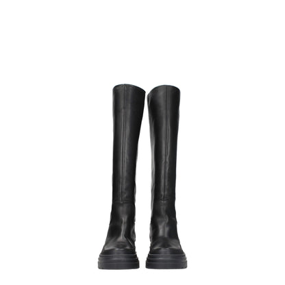 Max Mara Black Leather Boot - Elegant Casual Footwear