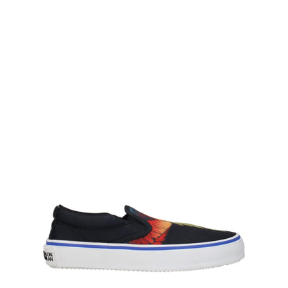 Marcelo Burlon Black Fabric Slip-On Loafer