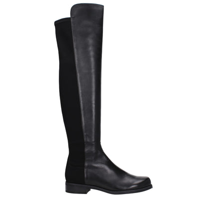 Stuart Weitzman Black Leather Boot - Vintage Style