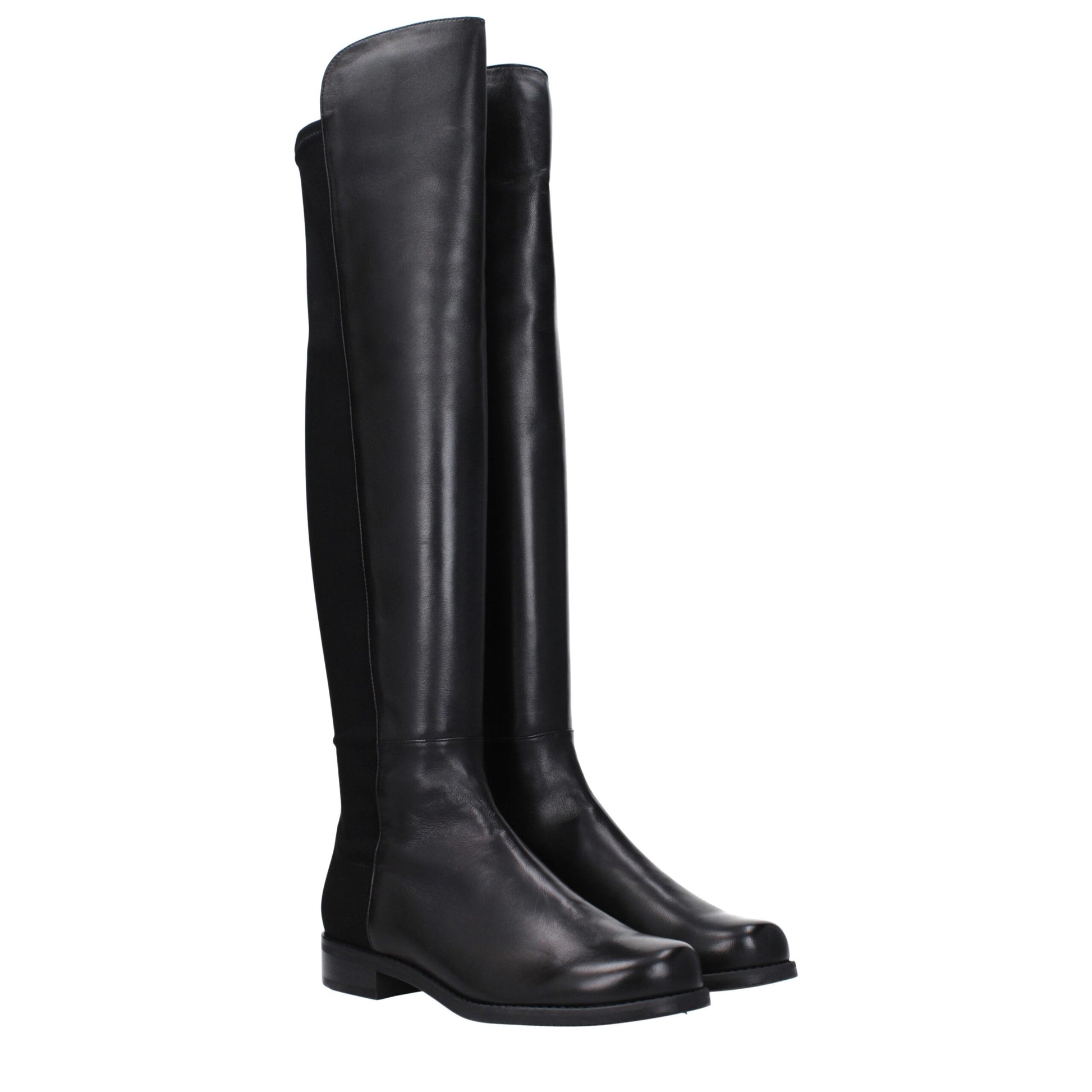 Stuart Weitzman Black Leather Boot - Vintage Style