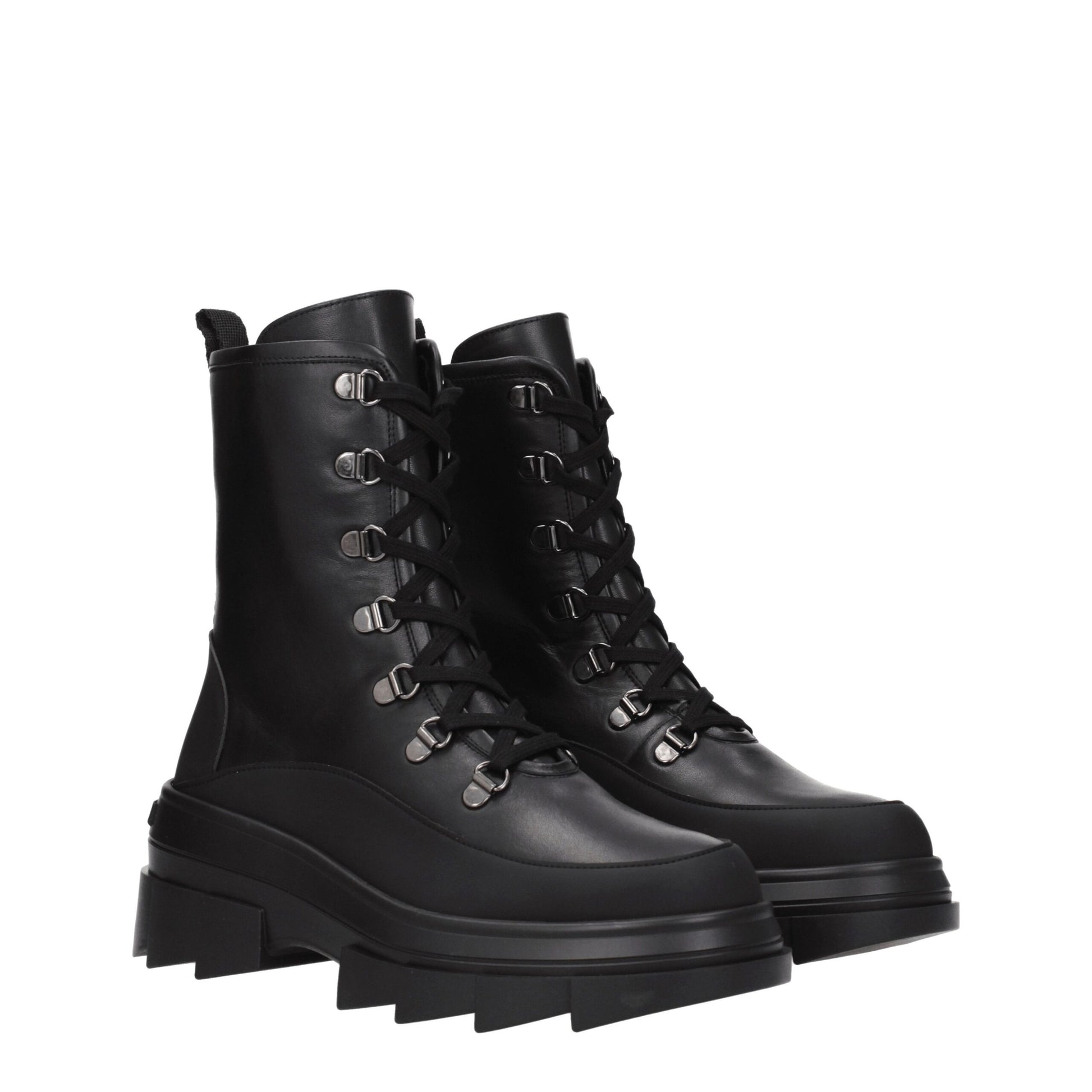 Stuart Weitzman Black Leather Ankle Booties